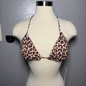 Princess Polly Neveah Triangle Bikini Top Leopard, US 6